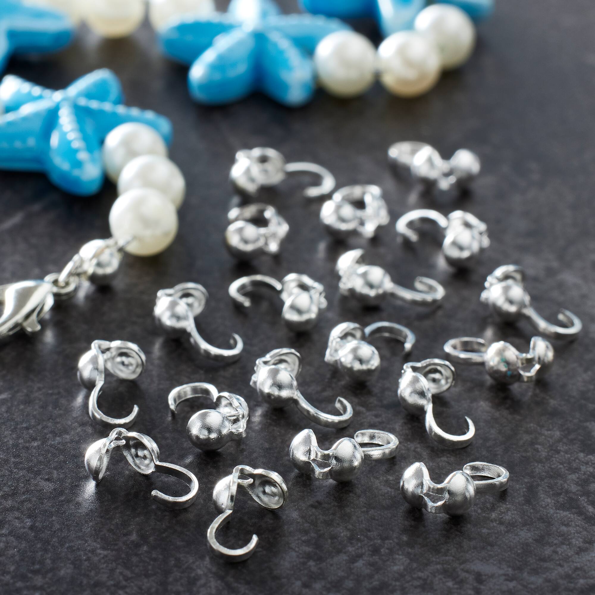 9mm Silver Clam Shell Crimp Bead Covers by Bead Landing™